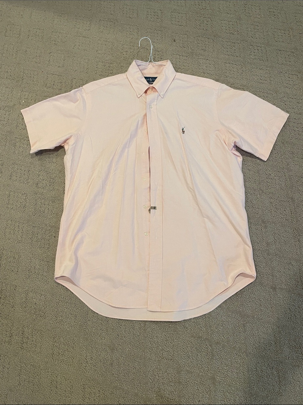Ralph Lauren Light Pink Short-Sleeve Button-Down Shirt